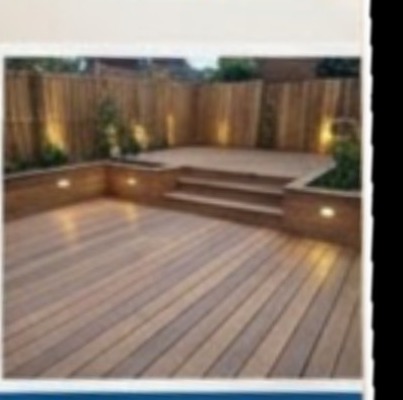 Timber decking and garden steps